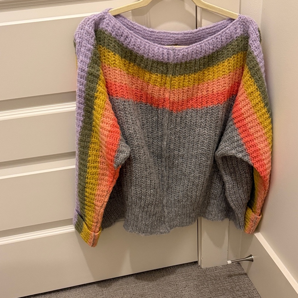 Free people Colorful Striped Women's Sweater